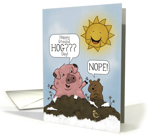 Humorous Happy Groundhog Day Ground HOG card (1663772)