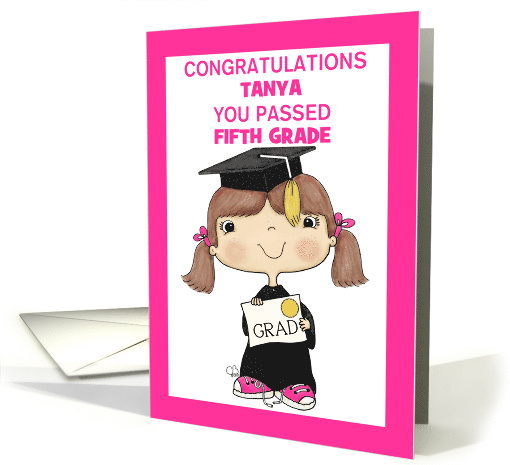 Little Graduate Girl Personalized Name and Grade Congrats... (1686190)