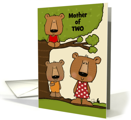 Happy Mother's Day Customized Mother of 2 Mama Bear and... (1686262)