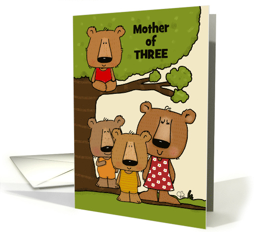 Happy Mother's Day Customized Mother of 3 Mama Bear Three... (1686470)