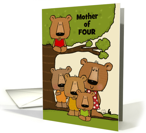 Happy Mother's Day Customized Mother of 4 Mama Bear Four... (1686566)