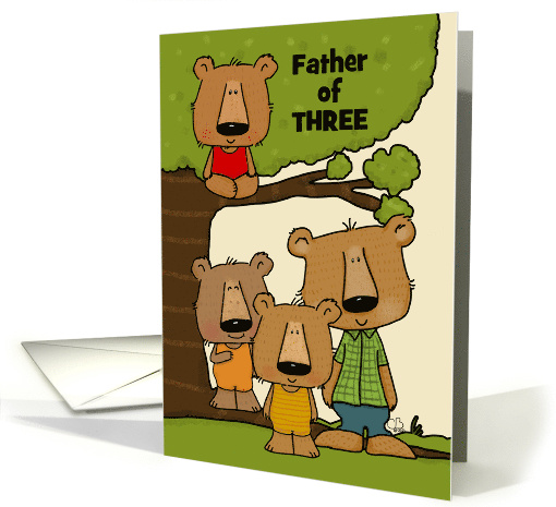 Happy Father's Day Customized Father of 3 Papa Bear Three... (1686668)