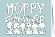 Hoppy Easter Spelled with Bunny Ears card
