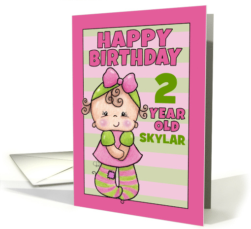 Customized Happy Birthday Skylar Two Year Old Little Girl... (1697552)