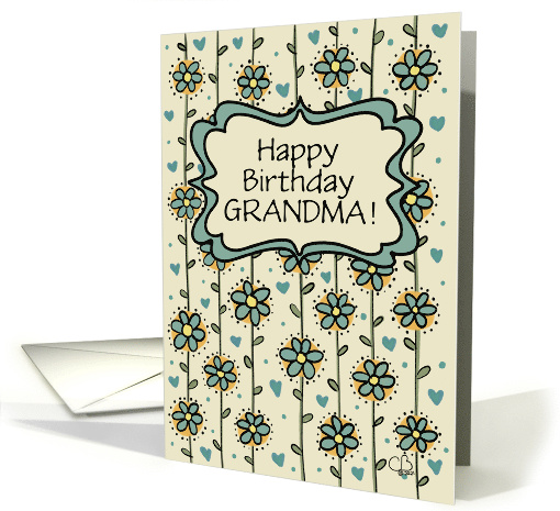 Grandma Customizable Relationship Happy Birthday Floral... (1704198)