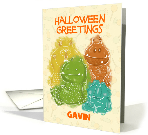 Customizable Halloween Greetings for Gavin Colorful... (1707878)