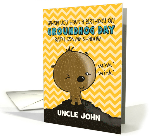 Humorous Customized Happy Birthday On Groundhog Day for... (1722038)
