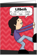 Customizable Name Happy Birthday Lilibeth Woman Open Large Card