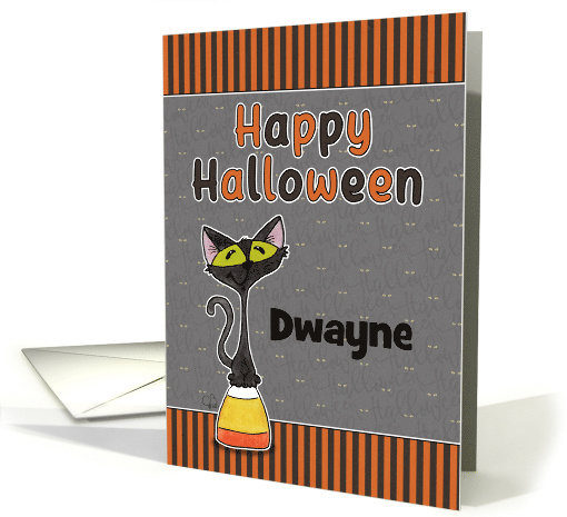 Customizable Happy Halloween Dwayne Black Cat Candy Corn... (1739992)