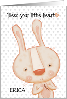 Get Well Soon Pediatric Heart Surgery Bless Your Little Heart Bunny card