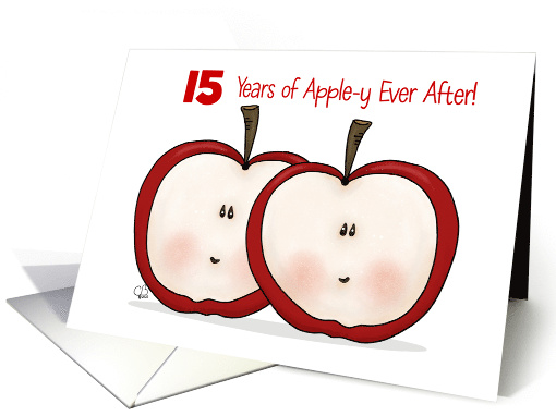 Customizable Happy 15th Anniversary Apple Couple Apple-y... (1741638)