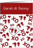 Custom Happy Anniversary To My Favorite Couple Benny Sarah XO Couples card