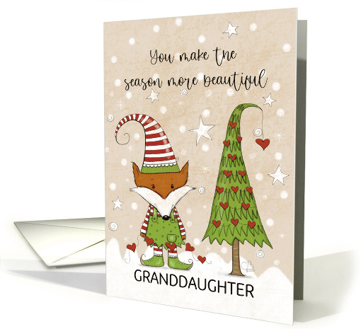 Customizable Fox Elf Decorates Tree Merry Christmas for... (1752724)