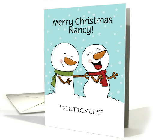 Customizable Name Ticklish Snowman Icetickles Merry... (1752760)