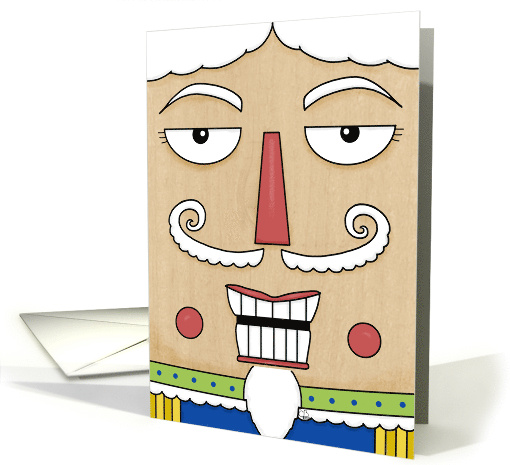 Nutcracker Face Up Close Merry Christmas card (1753414)