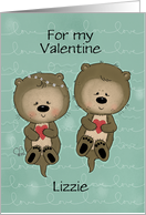 Made for Each Otter Customizable Valentine’s Day for Lizzie card
