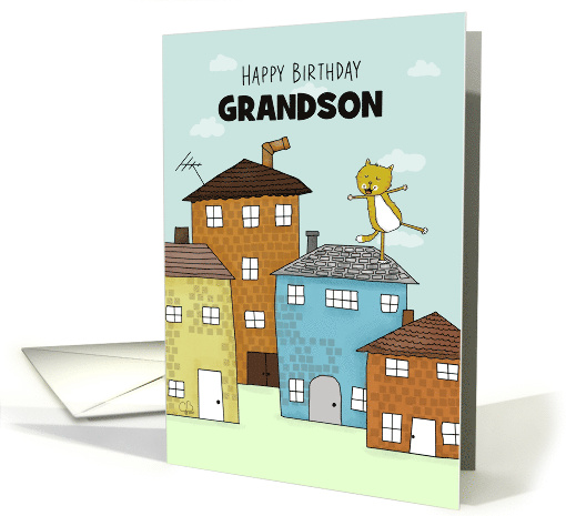 Cat on Rooftop MEOWvelous Day Customizable Happy Birthday... (1758426)