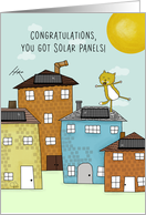 Solar Panels on Houses Congratulations Getting Solar Panels card
