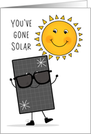 Solar Panel and Sun Congratulations Getting Solar Panels card