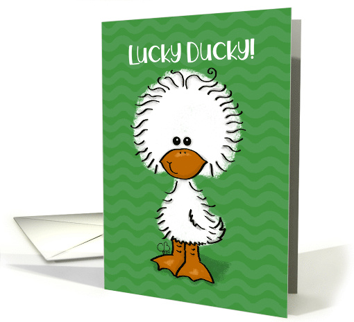 Money Enclosed Inside Lucky Ducky Cute Duck Happy Birthday card