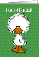 Money Enclosed Inside Lucky Ducky Cute Duck Happy Birthday card