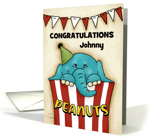 Elephant in Peanuts Customizable Congratulations on... (1766164)