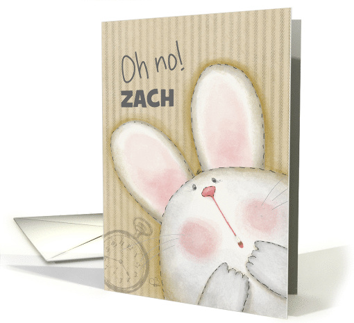 Bunny Rabbit Says Oh No Customizable Belated Happy... (1770278)