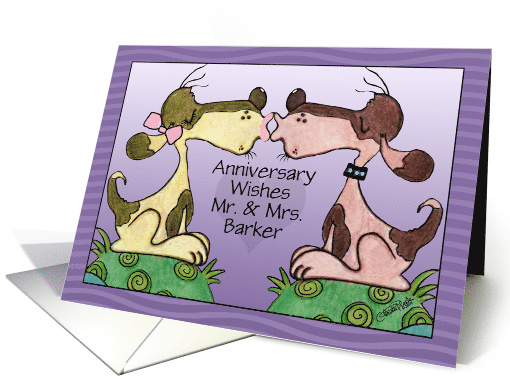 Happy Anniversary Smooching Hounds Couple Add Any Name... (1771410)