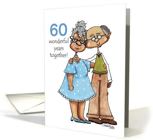 Growing Old Together Customizable 60th Anniversary Dark... (1778420)
