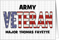 Customizable Happy Veterans Day Army Rank and Name Specific card
