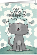Customizable Congratulations Cancer Remission Patsy Music to My Ears card