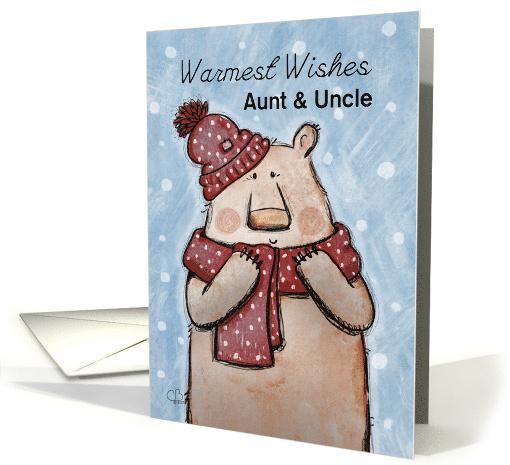 Customizable Merry Christmas Warmest Wishes Polar Bear... (1801172)