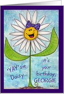 ’YAY’sie Daisy Customizable Happy Birthday for Georgie card