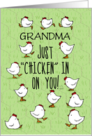 Customizable Encouragement Here For You Checking In On You Chickens card