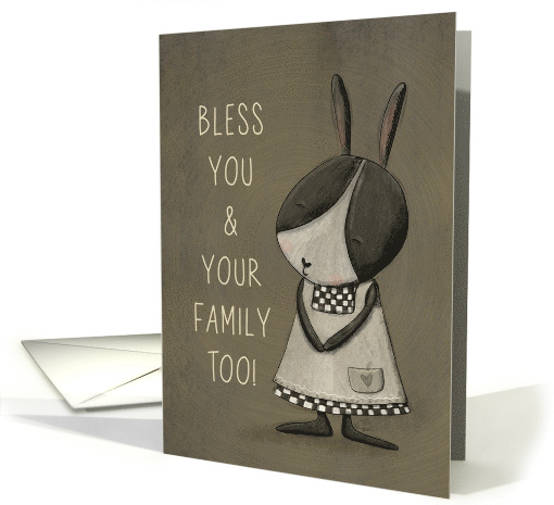 Easter Blessings Vintage Bunny Drawing card (1832952)