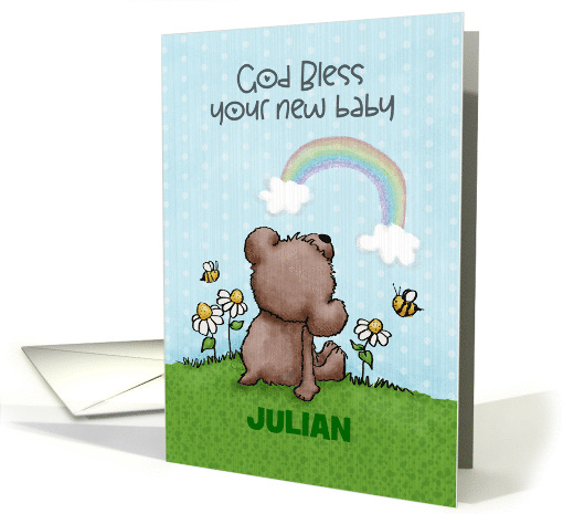 Customizable Congratulations on New Baby Julian Bear... (1838176)