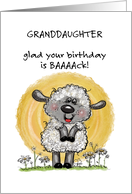 Customizable Happy Birthday Granddaughter card