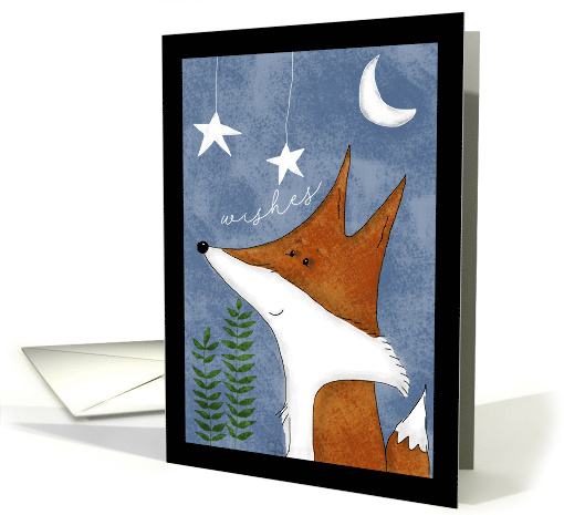 Happy Birthday Fox Wishes on Stars card (1920192)
