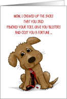 Happy Mother’s Day from Dog Funny Dog Chews Shoe card