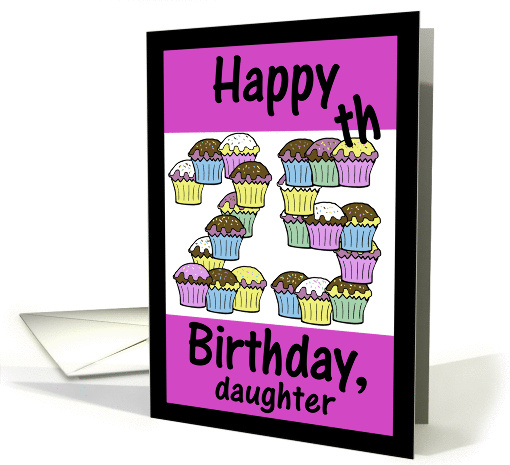 25th Birthday Cupcakes-Daughter card (275153)