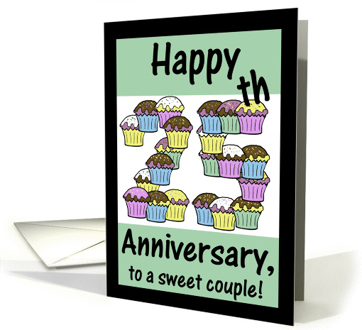 25th Anniversary Cupcakes-to couple card (275187)