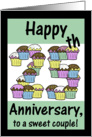 25th Anniversary Cupcakes-to couple card