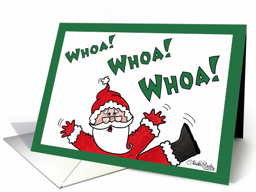 Santa Slips- Merry Christmas- card (297589)