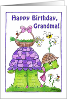 Happy Birthday for Grandma Turtle with Basket card
