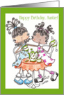 Tea Party Girls Birthday-Aunt card