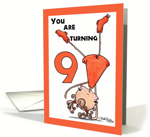 Cartwheel-9th Birthday card (337229)