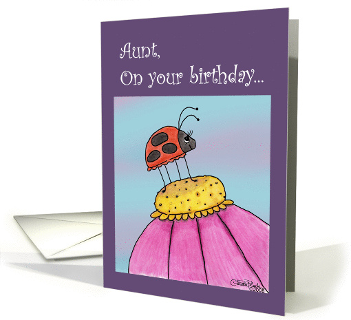 Tall Lady Bug-Birthday Aunt card (337606)