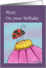 Tall Lady Bug-Birthday Aunt card