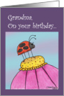 Tall Lady Bug-Birthday grandma card