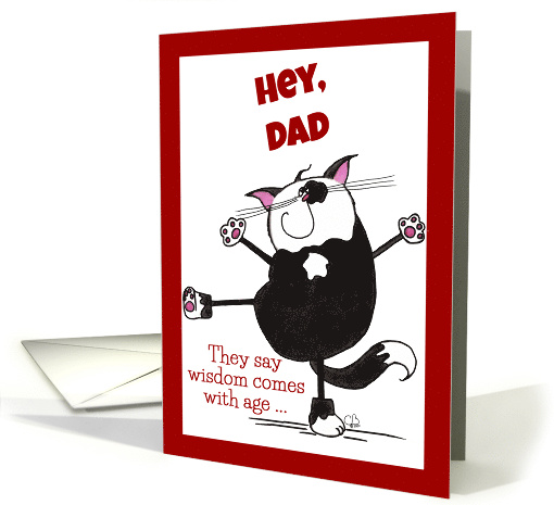 Show Off Cat Happy Birthday for Dad card (338260)
